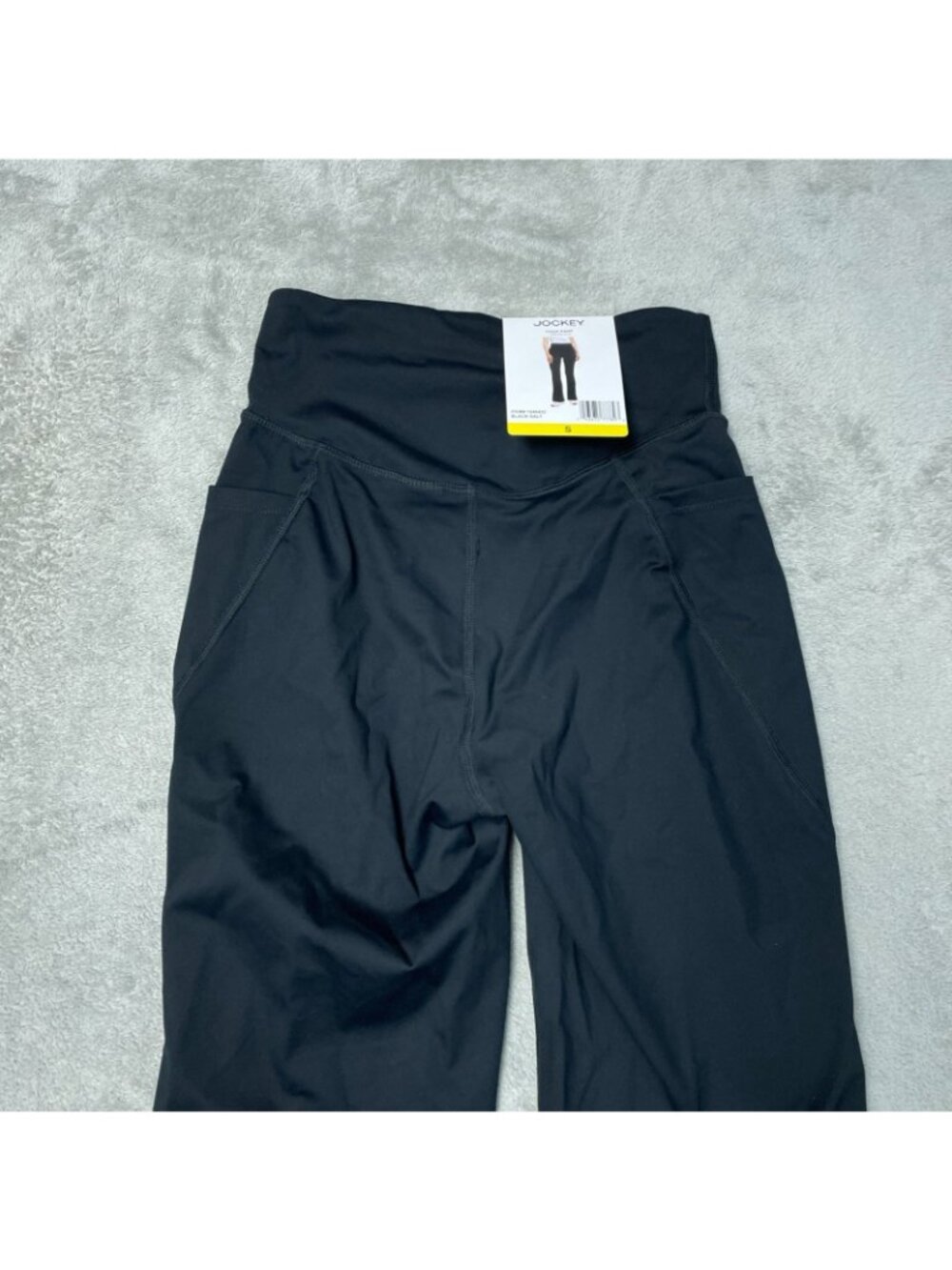 NWT Jockey Women's S Black Yoga Pants High Waist Wide leg Pockets C0419 - Picture 12 of 13